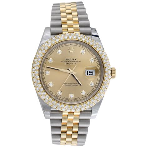 rolex datejust 41 champagne diamond|rolex datejust 41mm diamond bezel.